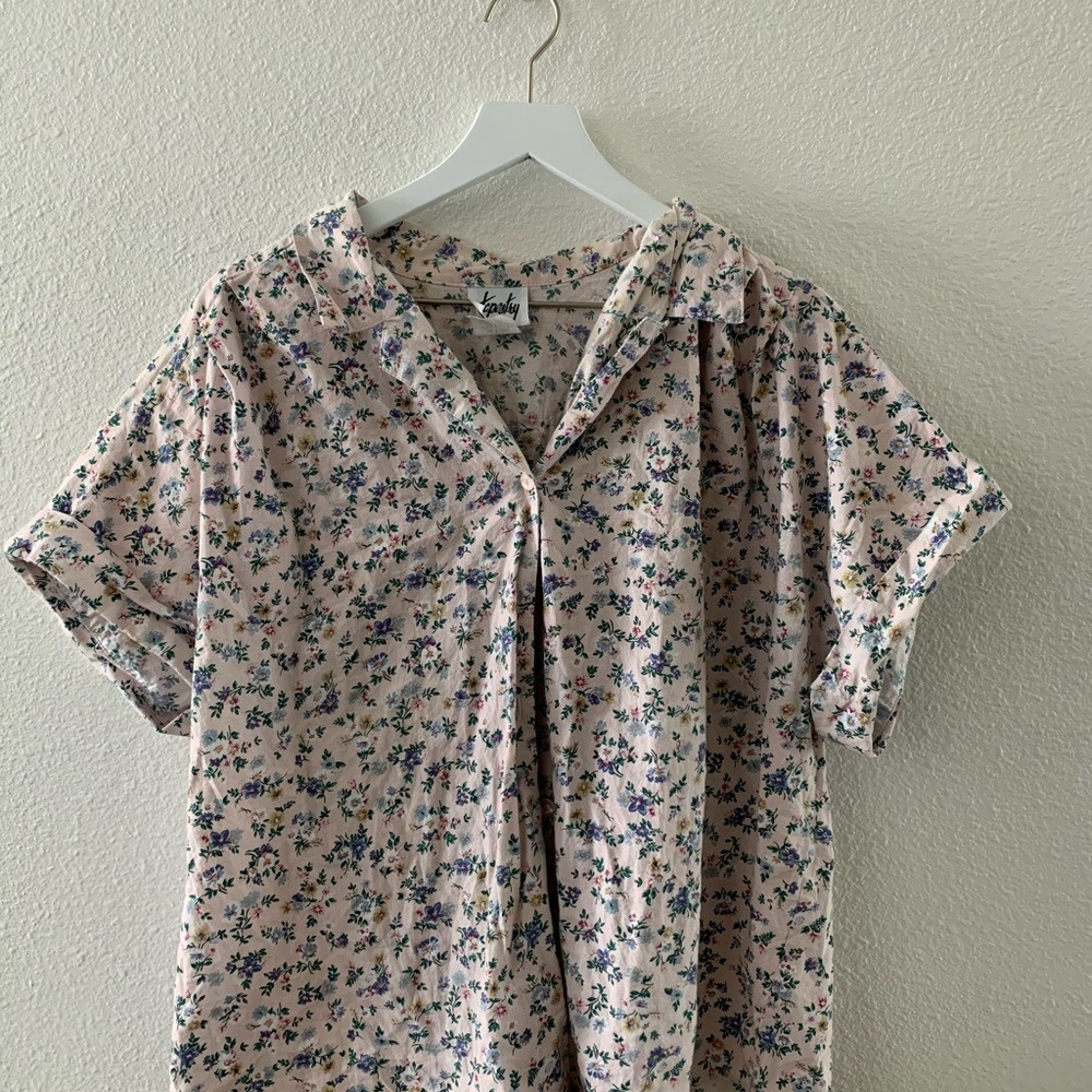 Large flower shirt
